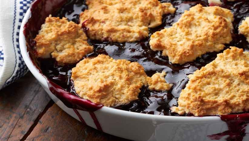 Cherry and Blueberry Cobbler